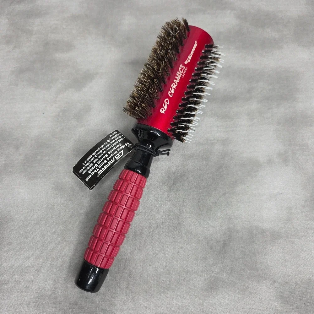 Comare Red Ceramics C333883 Round Ceramic Barrel‎ Brush 3 Types of Bristles